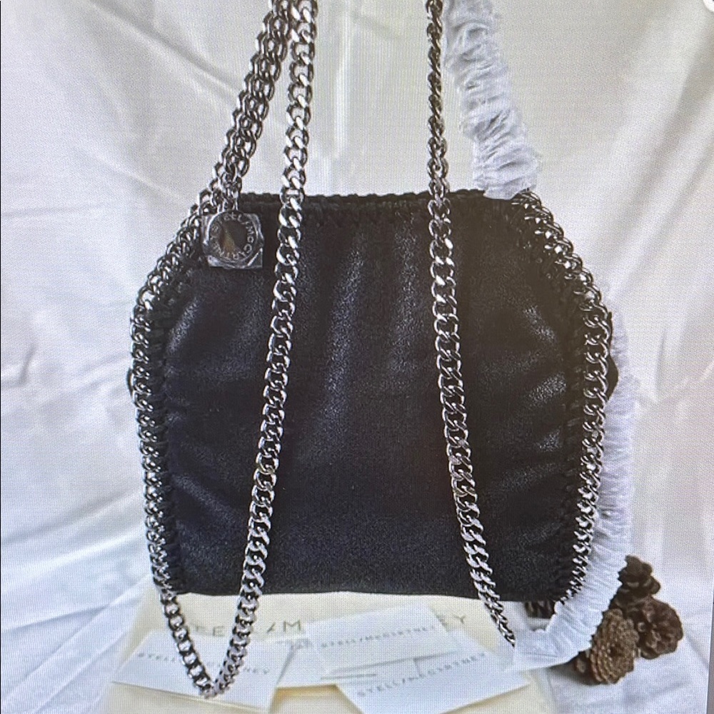 Stella McCartney Black Chain Tote Bag